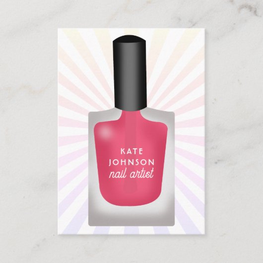 Nails Manicure Pedicure Beauty Nail Artist Modern 名刺 (正面)