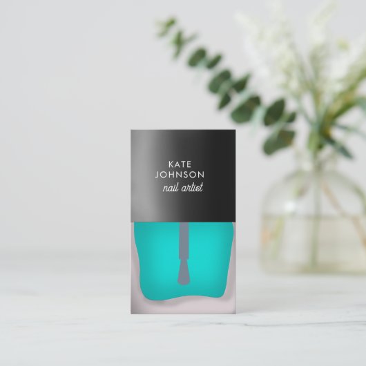 Nails Manicure Pedicure Beauty Nail Artist QR Code 名刺 (スタンド正面)