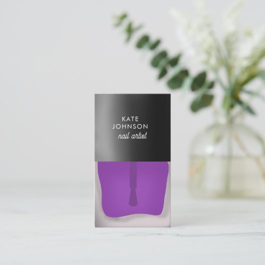 Nails Manicure Pedicure Beauty Nail Artist QR Code 名刺 (スタンド正面)