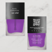 Nails Manicure Pedicure Beauty Nail Artist QR Code 名刺 (正面/裏面)
