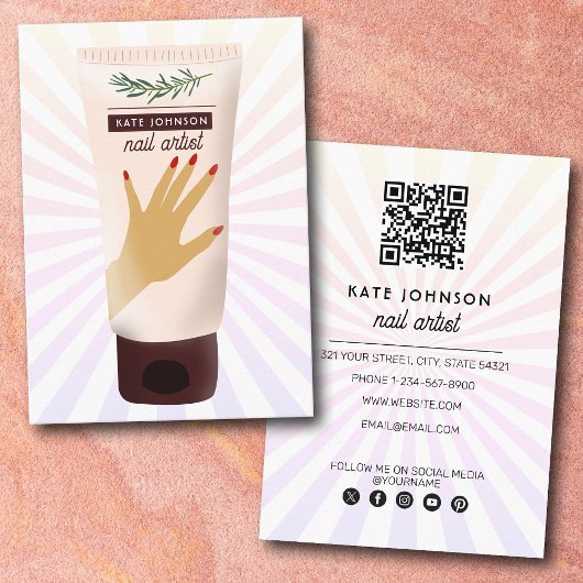 Nails Manicure Pedicure Beauty Nail Artist Unique 名刺