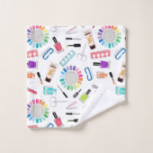 Nails Manicure Pedicure Beauty Salon バスタオルセット (ウォッシュタオル)