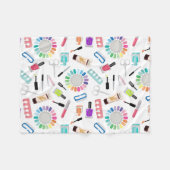Nails Manicure Pedicure Beauty Salon  フリースブランケット (正面(横))