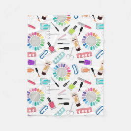 Nails Manicure Pedicure Beauty Salon フリースブランケット