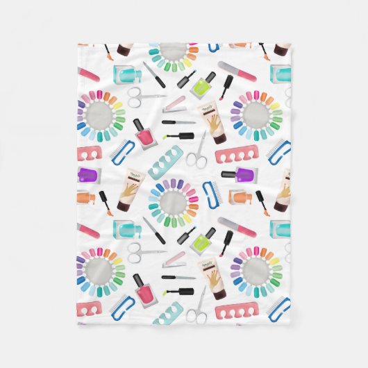 Nails Manicure Pedicure Beauty Salon  フリースブランケット (正面)