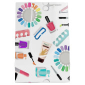 Nails Manicure Pedicure Beauty Salon ミディアムペーパーバッグ (裏面)