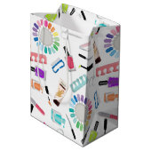 Nails Manicure Pedicure Beauty Salon ミディアムペーパーバッグ (裏面アングル)