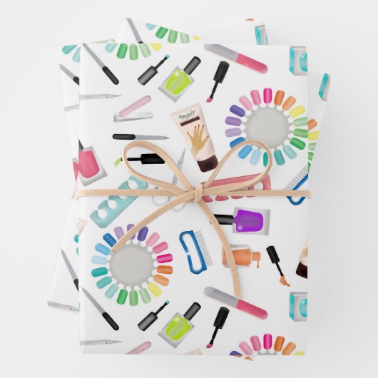 Nails Manicure Pedicure Beauty Salon ラッピングペーパーシート (インサイチュ)