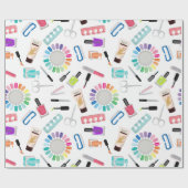 Nails Manicure Pedicure Beauty Salon  ラッピングペーパー (フラット)