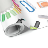 Nails Manicure Pedicure Beauty Salon  ラッピングペーパー (ロールコーナー)