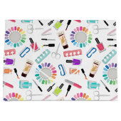 Nails Manicure Pedicure Beauty Salon  ラージペーパーバッグ (正面)