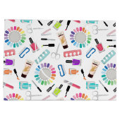 Nails Manicure Pedicure Beauty Salon  ラージペーパーバッグ (裏面)