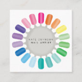 Nails Manicure Pedicure Beauty Salon Nail Artist スクエア名刺 (正面)