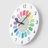 Nails Manicure Pedicure Beauty Salon Spa ラージ壁時計 (傾斜)