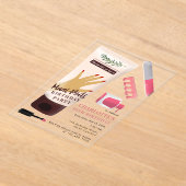 Nails Manicure Pedicure Mani Pedi Girls Birthday アクリル招待状 (レイダウン)
