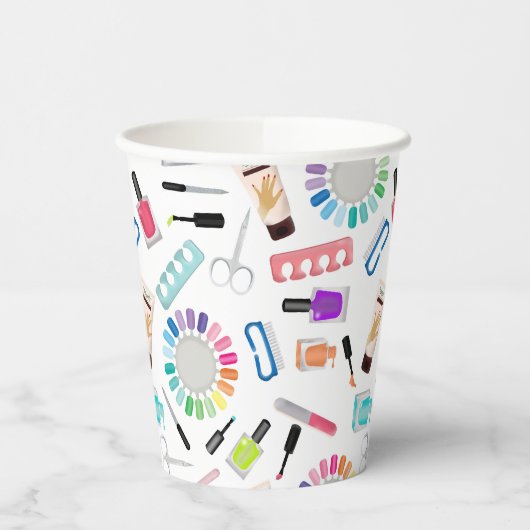 Nails Manicure Pedicure Mani Pedi Girls Birthday 紙コップ (左)