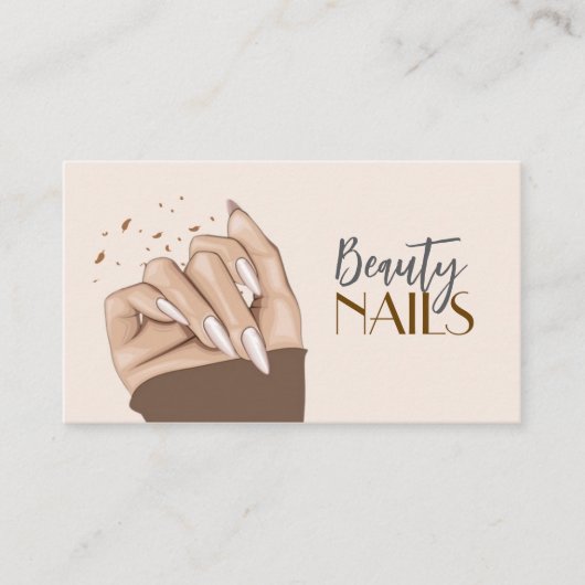 Nails Salon Business Card 名刺 (正面)