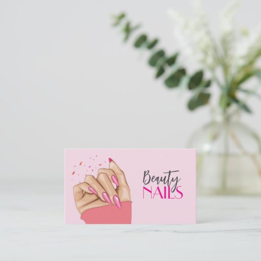 Nails Salon Business Card 名刺 (スタンド正面)