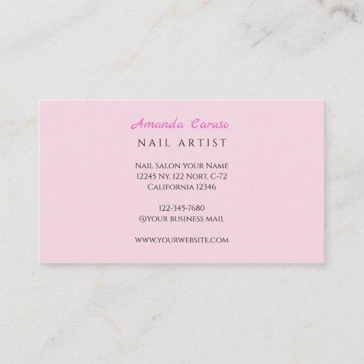 Nails Salon Business Card 名刺 (裏面)