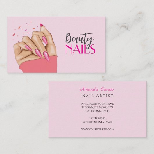 Nails Salon Business Card 名刺 (正面/裏面)
