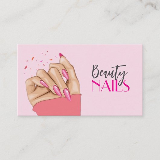 Nails Salon Business Card 名刺 (正面)