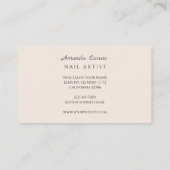 Nails Salon Business Card 名刺 (裏面)