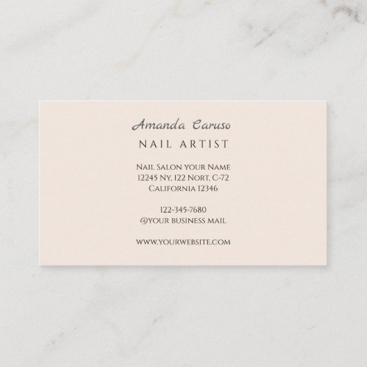 Nails Salon Business Card 名刺 (裏面)