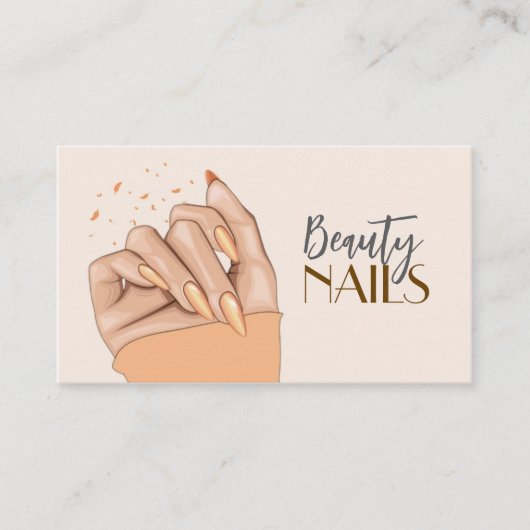Nails Salon Business Card 名刺 (正面)