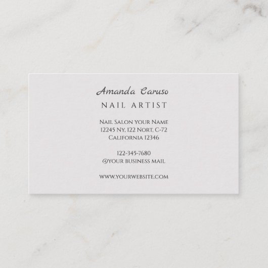 Nails Salon Business Card 名刺 (裏面)