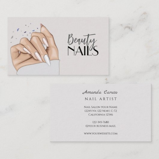 Nails Salon Business Card 名刺 (正面/裏面)
