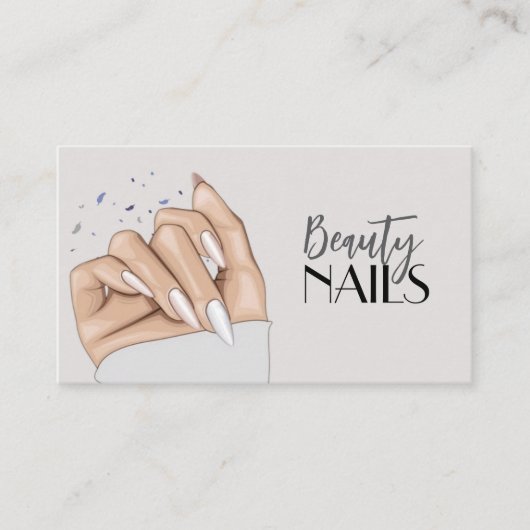 Nails Salon Business Card 名刺 (正面)