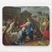 Naimの寡婦の息子を復活させているイエス・キリスト マウスパッド (正面)