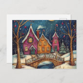NAIVE ART Christmas card postcard ポストカード (正面/裏面)