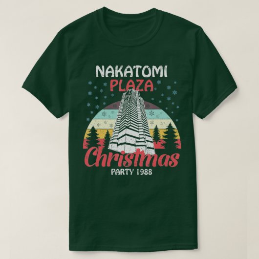 Nakatomi Plaza Christmas Party 1988 Funny Xmas Vin Tシャツ (デザイン正面)