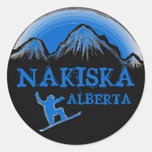 Nakiska Albertaカナダのブルースノーボードシール ラウンドシール