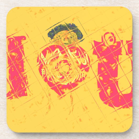 Nakupenda - I Love U Swahili Word文字意味アート コースター (正面)