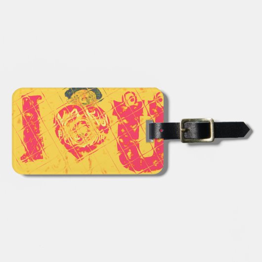 Nakupenda - I Love U Swahili Word文字意味アート ラゲッジタグ (正面横)