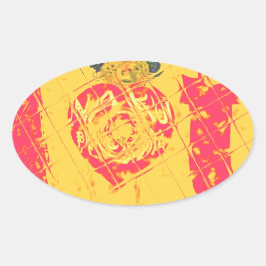 Nakupenda - I Love U Swahili Word文字意味アート 楕円形シール (正面)