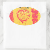 Nakupenda - I Love U Swahili Word文字意味アート 楕円形シール (バッグ)