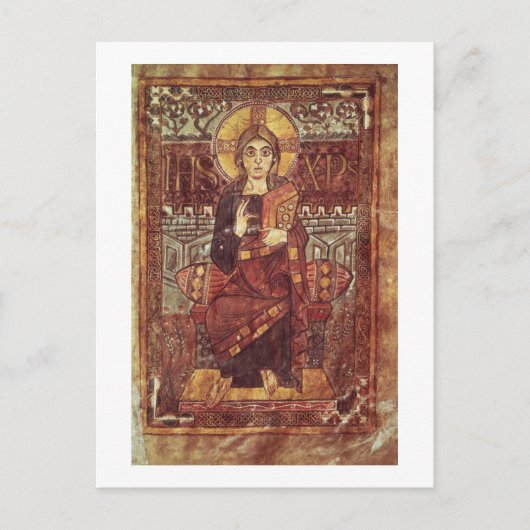 NAL 1203 fol.3 Christ in Majesty, from the Godesca ポストカード (正面)