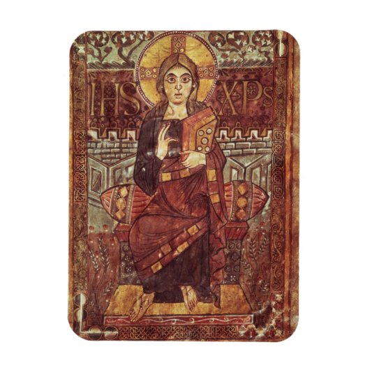 NAL 1203 fol.3 Christ in Majesty, from the Godesca マグネット (縦)