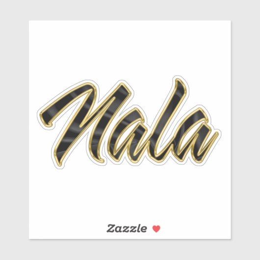 Nala black gold Lettering Aufkleber Sticker シール (シート)