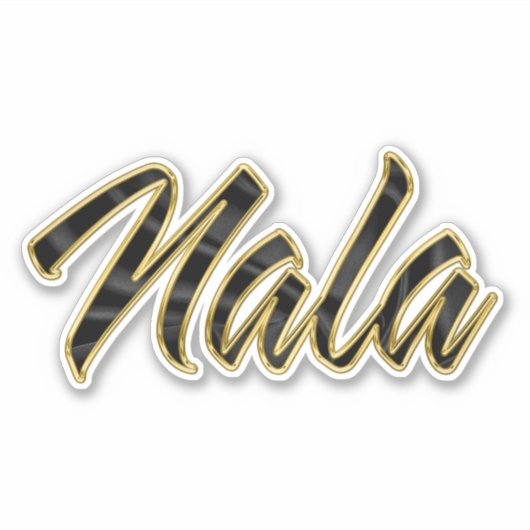 Nala black gold Lettering Aufkleber Sticker シール (正面)