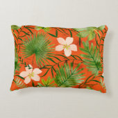 Nalaniのハワイの熱帯庭の珊瑚 アクセントクッション (裏面)