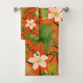 Nalaniのハワイの熱帯庭の珊瑚 バスタオルセット (インサイチュ)