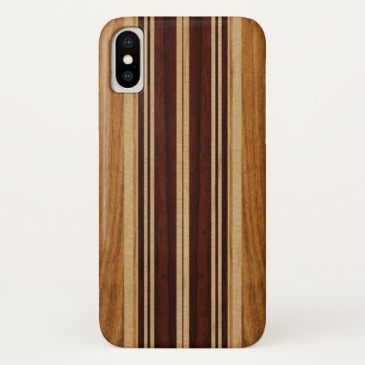 Nalu LuaフェイクなKoa木サーフボード Case-Mate iPhoneケース (裏面)