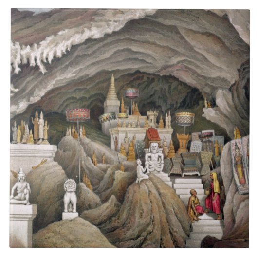 Nam Hou、「Atlからのラオスの小洞窟のインテリア、 タイル (正面)