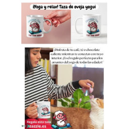 Namaastee, oveja yogui コーヒーマグカップ