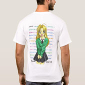 Namakemonoの日本製アニメクラブワイシャツ Tシャツ (裏面)