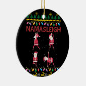Namasleigh Santa's Yoga Positions Yoga Loverクリスマス セラミックオーナメント (右)